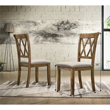Fabric Upholstered Dining Chair Set of 2