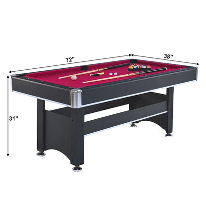 6-ft Pool Table with Table Tennis Top