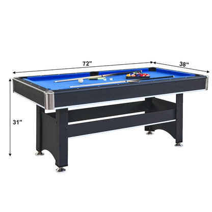 6-ft Pool Table with Table Tennis Top