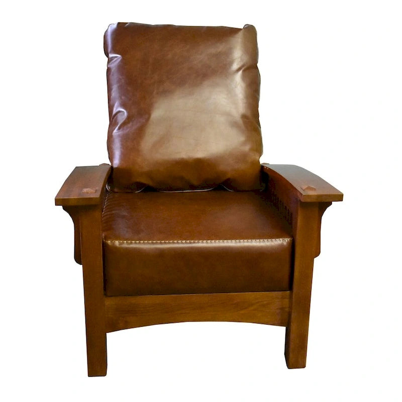 Preorder Craftsman / Mission Leather And Oak Morris Chair