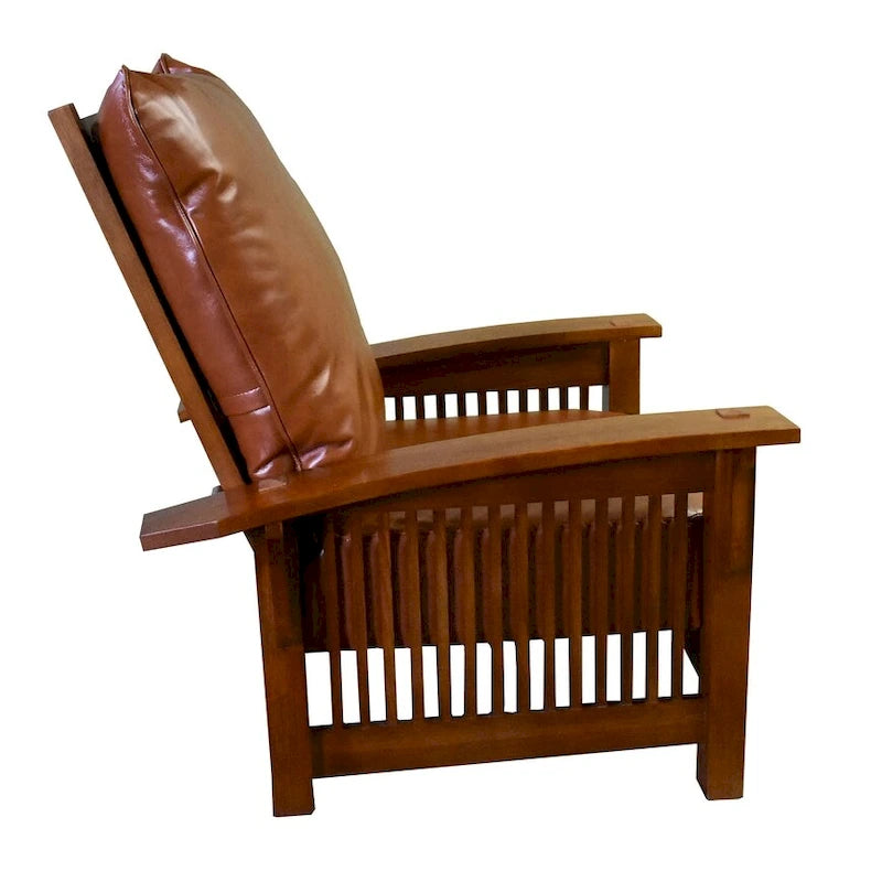 Preorder Craftsman / Mission Leather And Oak Morris Chair