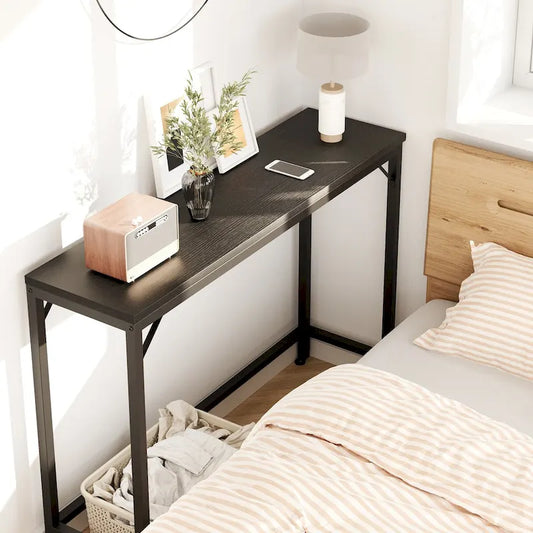 Narrow Console Table Sofa Table Industrial Hallway Table for Entryway