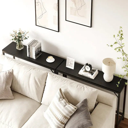 Narrow Console Table Sofa Table Industrial Hallway Table for Entryway