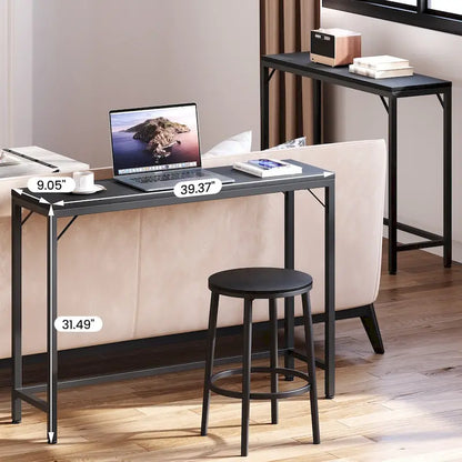 Narrow Console Table Sofa Table Industrial Hallway Table for Entryway