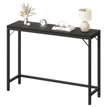 Narrow Console Table Sofa Table Industrial Hallway Table for Entryway