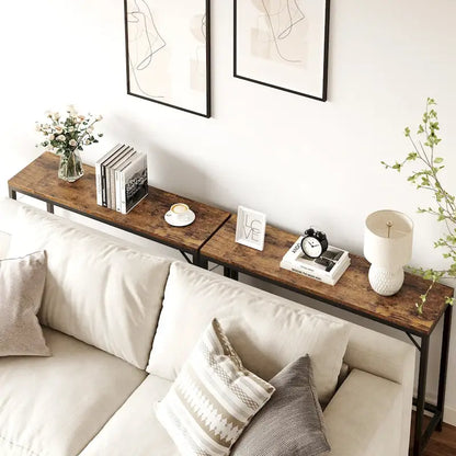 Narrow Console Table Sofa Table Industrial Hallway Table for Entryway