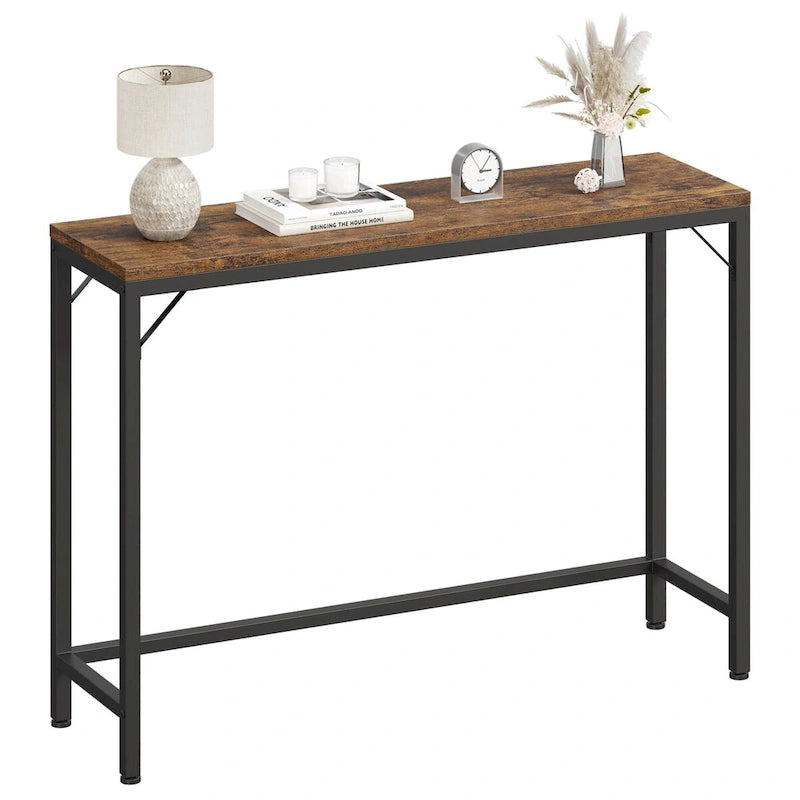 Narrow Console Table Sofa Table Industrial Hallway Table for Entryway