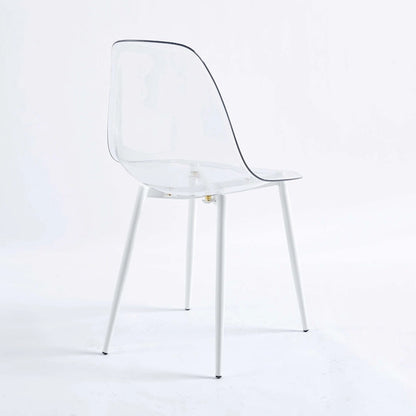 dining chair,set of 4,metal leg,plastic seat for Living Room