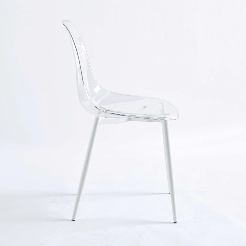 dining chair,set of 4,metal leg,plastic seat for Living Room