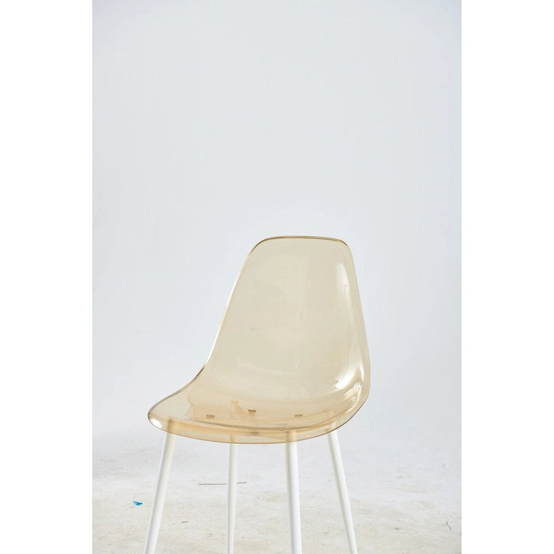 dining chair,set of 4,metal leg,plastic seat for Living Room