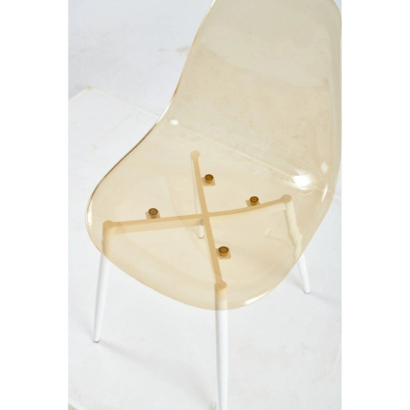 dining chair,set of 4,metal leg,plastic seat for Living Room