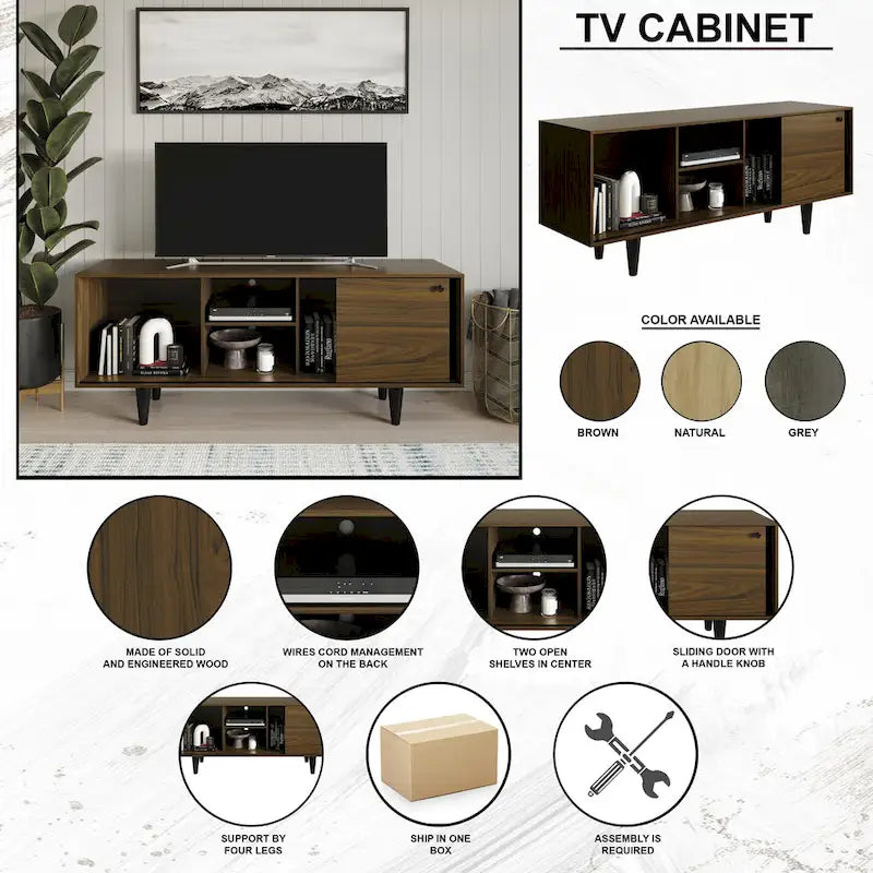 CraftPorch Mid-Century Modern TV Stand Console