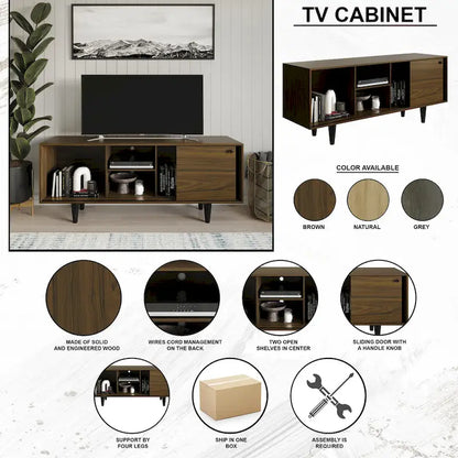 CraftPorch Mid-Century Modern TV Stand Console