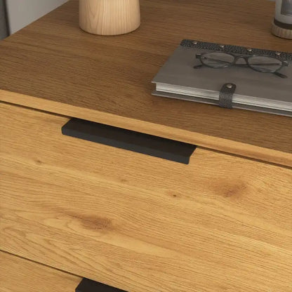 Storage Cabinet with 3 Drawers & Adjustable Shelf, Mid Century Cabinet with Door, Accent Cabinet for Living Room, Home Office