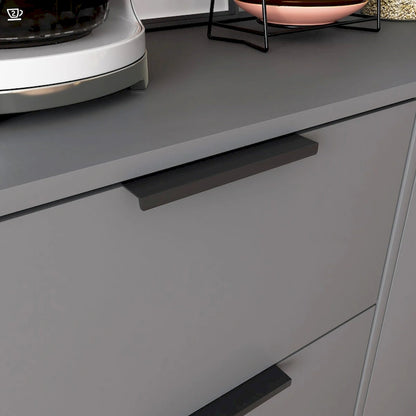 Storage Cabinet with 3 Drawers & Adjustable Shelf, Mid Century Cabinet with Door, Accent Cabinet for Living Room, Home Office