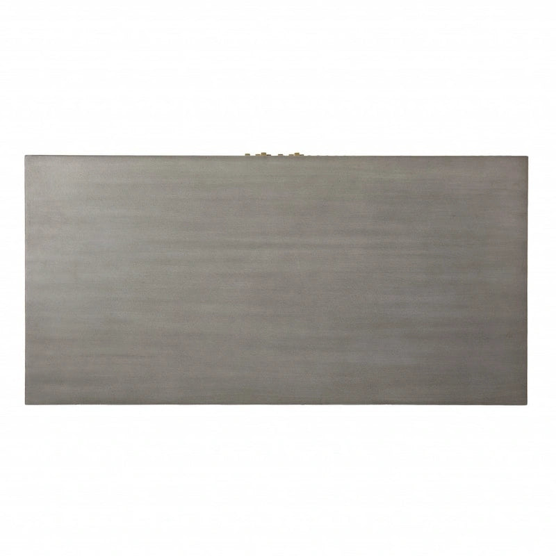 Graywash Textured Geo Contemporary Accent Cabinet