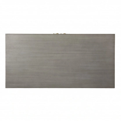 Graywash Textured Geo Contemporary Accent Cabinet