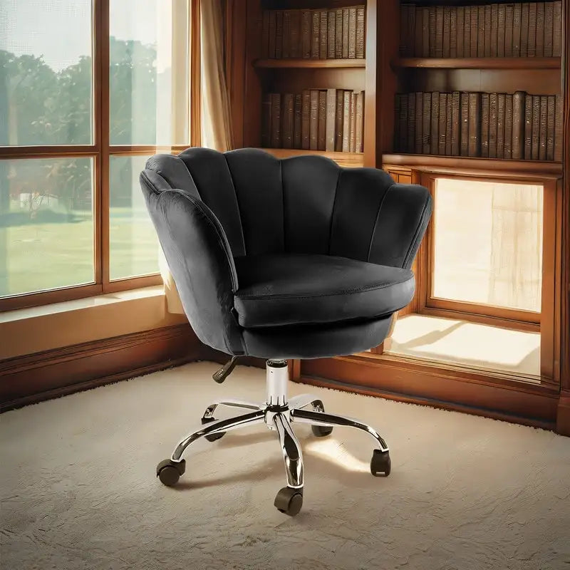 VANITII Accent Chair Swivel Vanity Chair Office Desk Chair With Wheels Modern Height Adjustable Pink/Grey/White