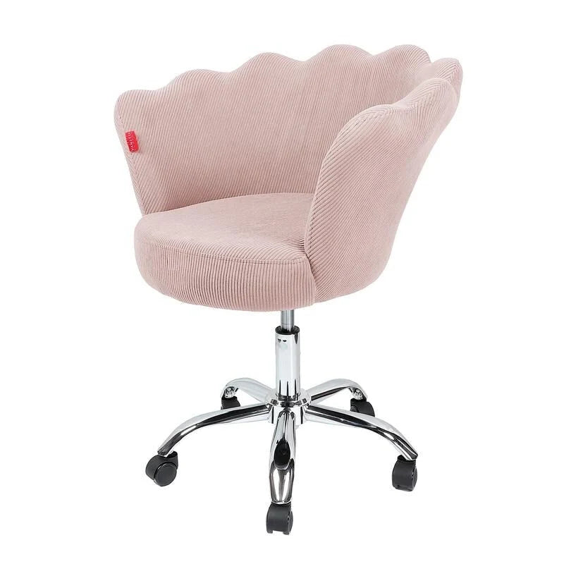 VANITII Accent Chair Swivel Vanity Chair Office Desk Chair With Wheels Modern Height Adjustable Pink/Grey/White