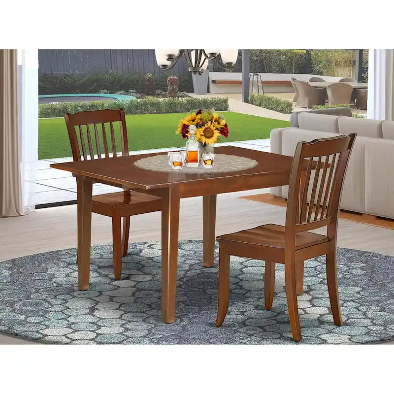 East West Furniture Dining Table Set - A Rectangle Kitchen Table and Dinette Chairs, 36x54 Inch, Mahogany(Pieces Option)