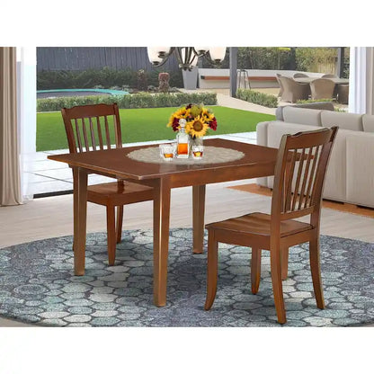 East West Furniture Dining Table Set - A Rectangle Kitchen Table and Dinette Chairs, 36x54 Inch, Mahogany(Pieces Option)