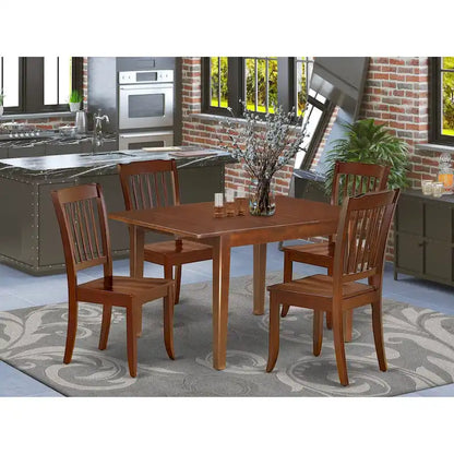 East West Furniture Dining Table Set - A Rectangle Kitchen Table and Dinette Chairs, 36x54 Inch, Mahogany(Pieces Option)