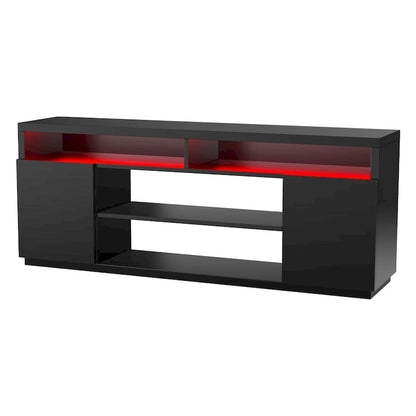 68 Modern Black Rectangular RGB LED TV Stand Media Console for up to 75 TV