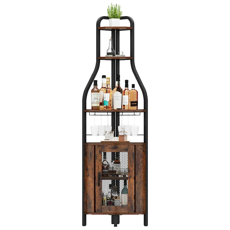 Moasis 71 Industrial Corner Wine Rack - 15.7L x 15.7W x 71H