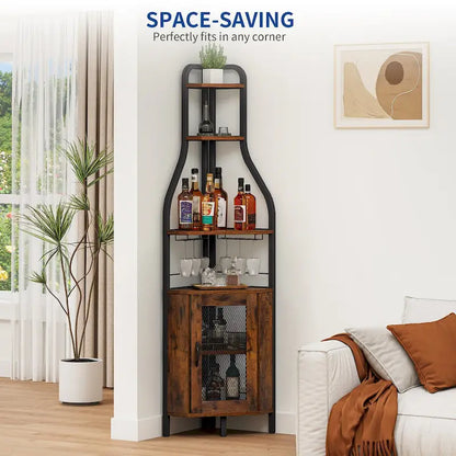 Moasis 71 Industrial Corner Wine Rack - 15.7L x 15.7W x 71H