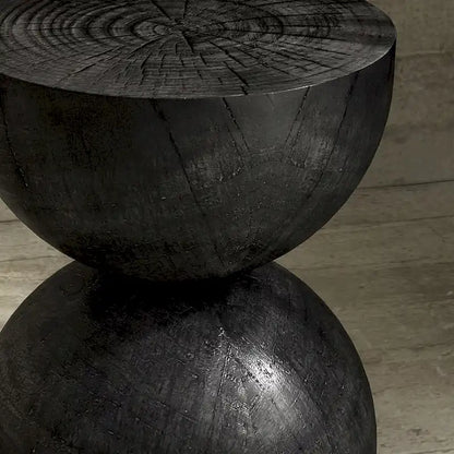 Alina Side Table Indoor/Outdoor Stone White w/ Gold Flakes