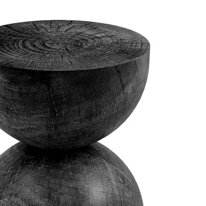 Alina Side Table Indoor/Outdoor Stone White w/ Gold Flakes