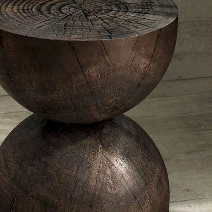 Alina Side Table Indoor/Outdoor Stone White w/ Gold Flakes