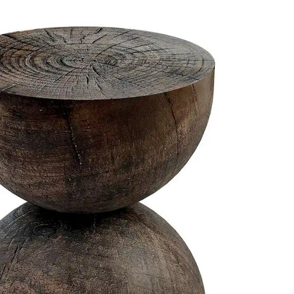 Alina Side Table Indoor/Outdoor Stone White w/ Gold Flakes