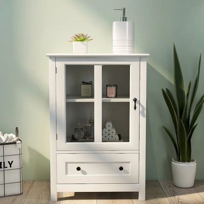 Versatile Storage Cabinet Glass Doors Buffet/Sideboard