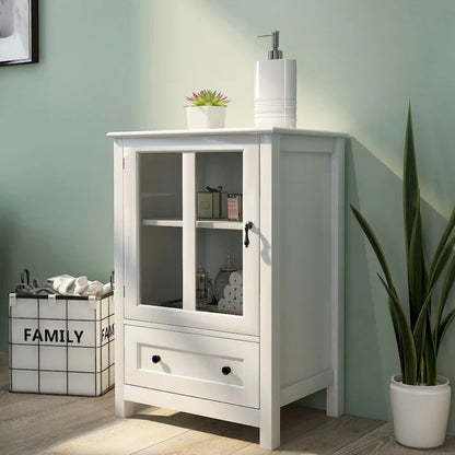 Versatile Storage Cabinet Glass Doors Buffet/Sideboard