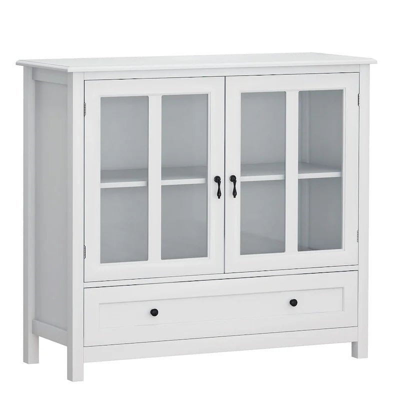 Versatile Storage Cabinet Glass Doors Buffet/Sideboard