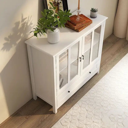 Versatile Storage Cabinet Glass Doors Buffet/Sideboard