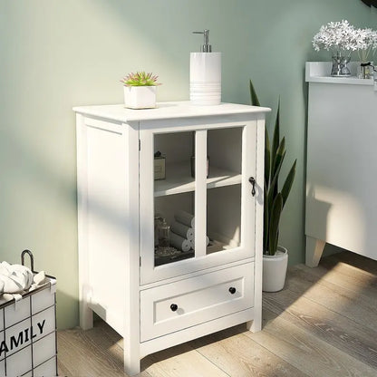 Versatile Storage Cabinet Glass Doors Buffet/Sideboard