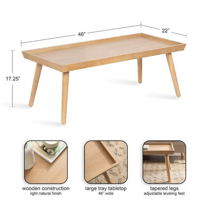 Kate and Laurel Eastmont Rectangle Wood Coffee Table