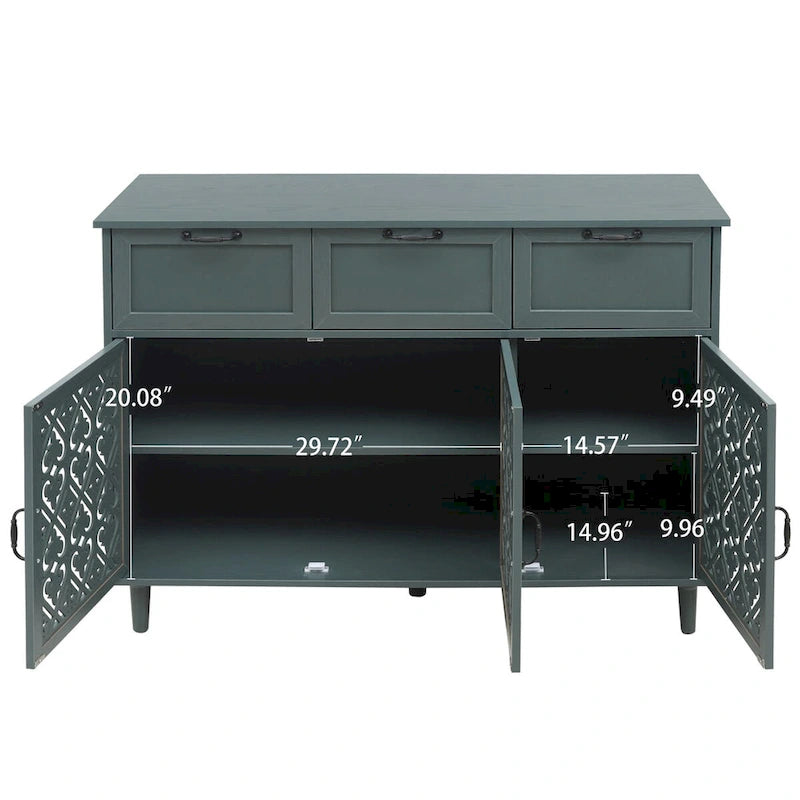 3 Door 3 Drawer Cabinet for Bedroom Living Room