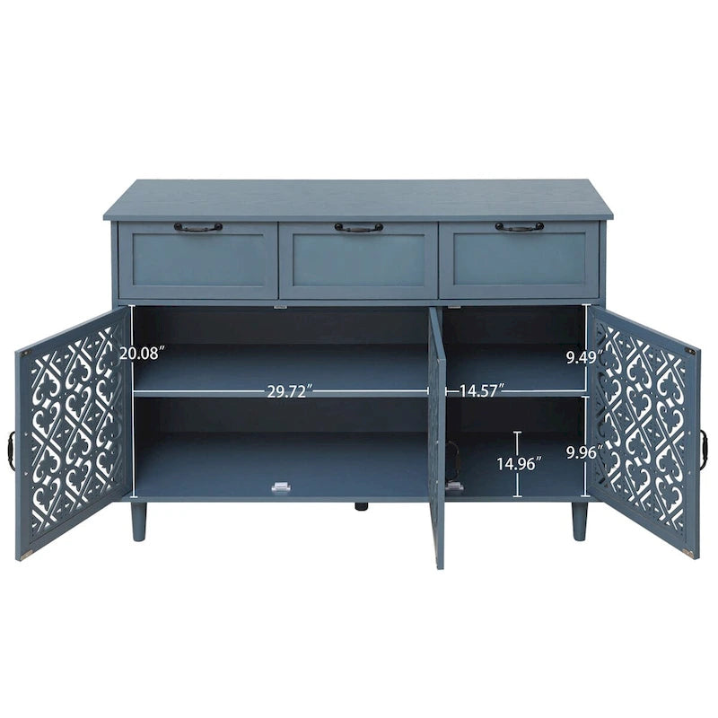 3 Door 3 Drawer Cabinet for Bedroom Living Room