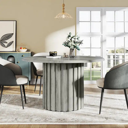 43.3 Inches Round Modern Dining Table for 4 for Dining Room