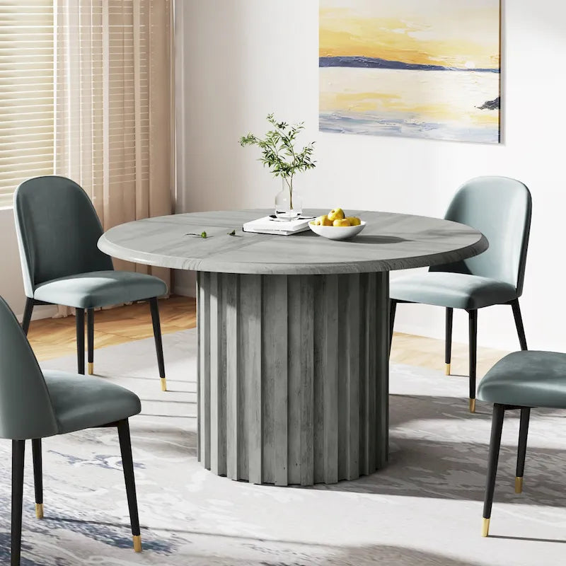 43.3 Inches Round Modern Dining Table for 4 for Dining Room