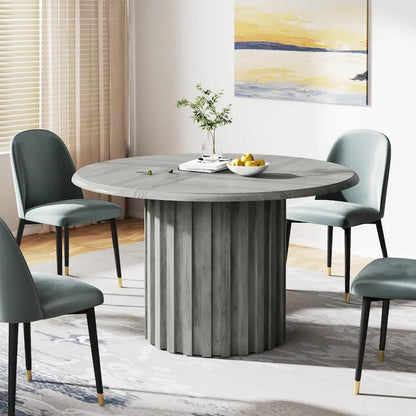 43.3 Inches Round Modern Dining Table for 4 for Dining Room