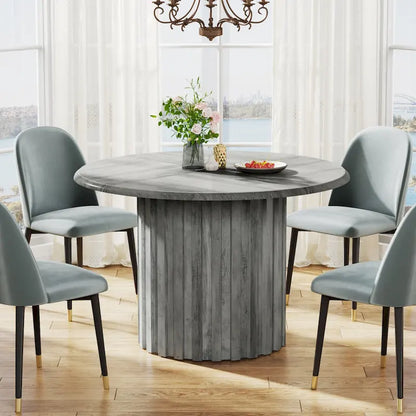 43.3 Inches Round Modern Dining Table for 4 for Dining Room