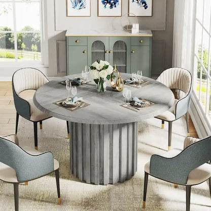 43.3 Inches Round Modern Dining Table for 4 for Dining Room