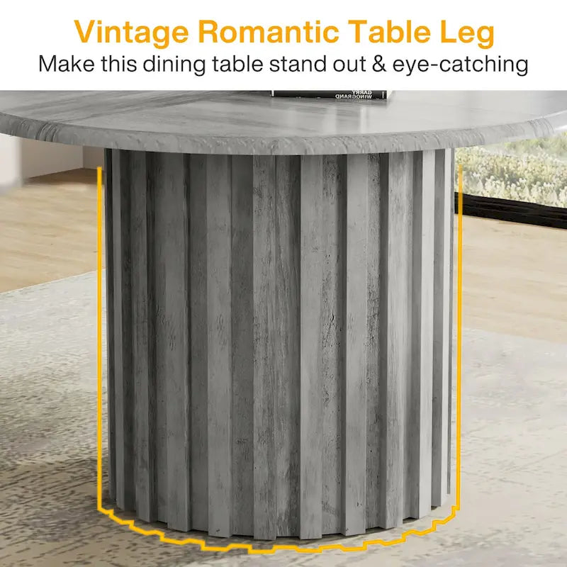 43.3 Inches Round Modern Dining Table for 4 for Dining Room