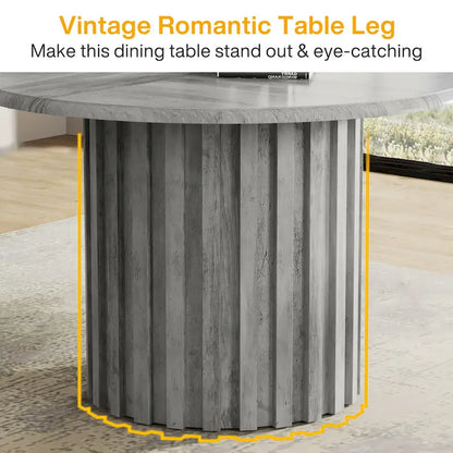 43.3 Inches Round Modern Dining Table for 4 for Dining Room