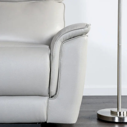 Furniture of America Marty Modern Leather Match Manual Recline Loveseat