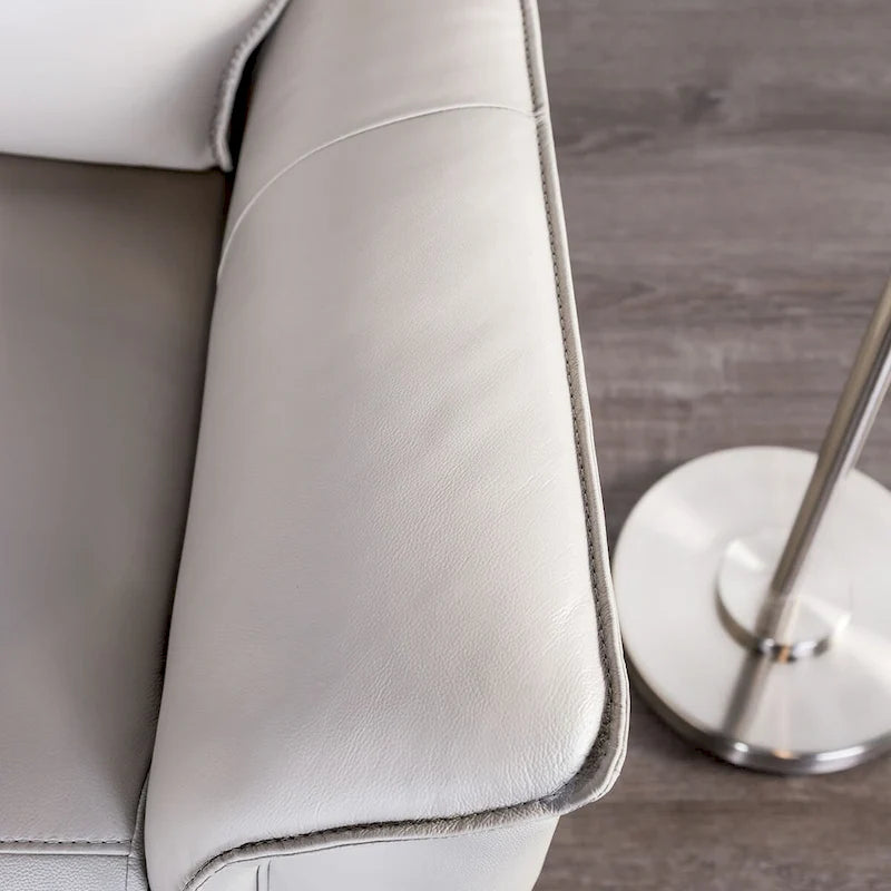 Furniture of America Marty Modern Leather Match Manual Recline Loveseat